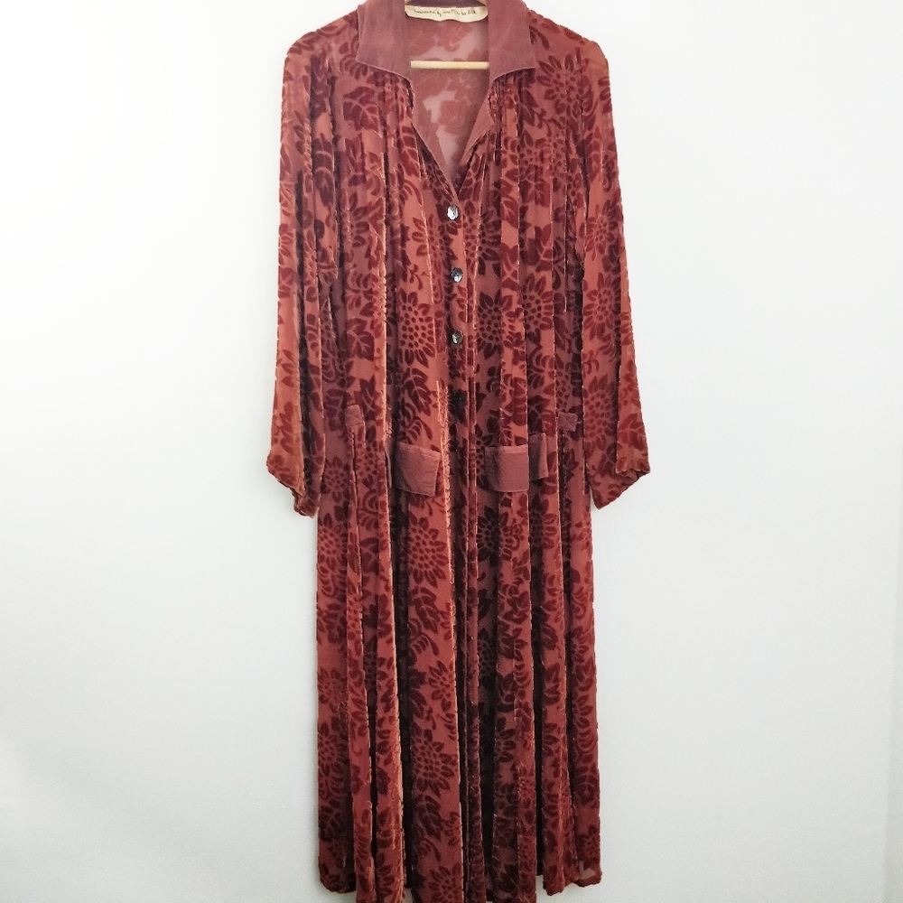 Dtk Dress To Kill Jane Mohr Floral Velvet Duster